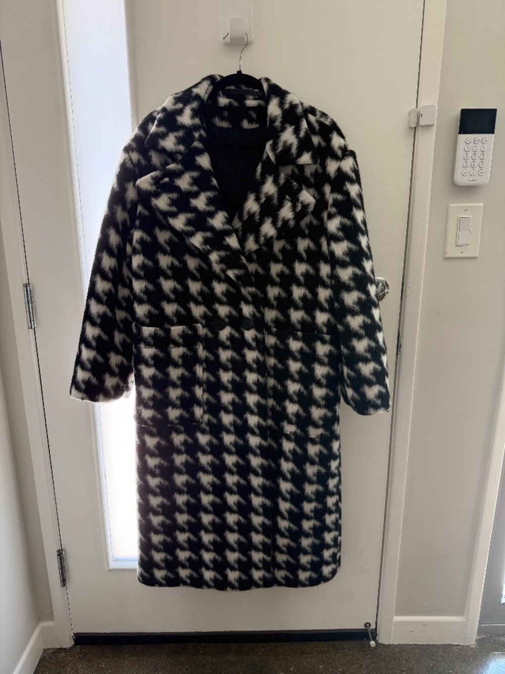 AllSaints Houndstooth Wool alpaca Coat